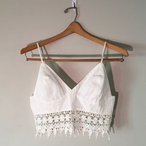 Forever 21 Cropped Lace Tank Top